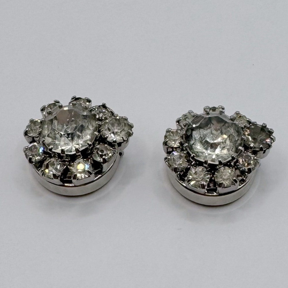 VINTAGE Crystal Button Covers - Set of 2 - Picture 6 of 14